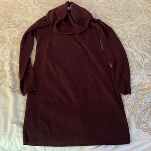 Loft Maroon cowl neck sweater dress, Medium Tall 🍁🍃